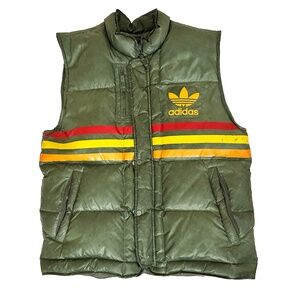 Adidas Vintage Puffer Vest. 55% Down, 45% Feather.